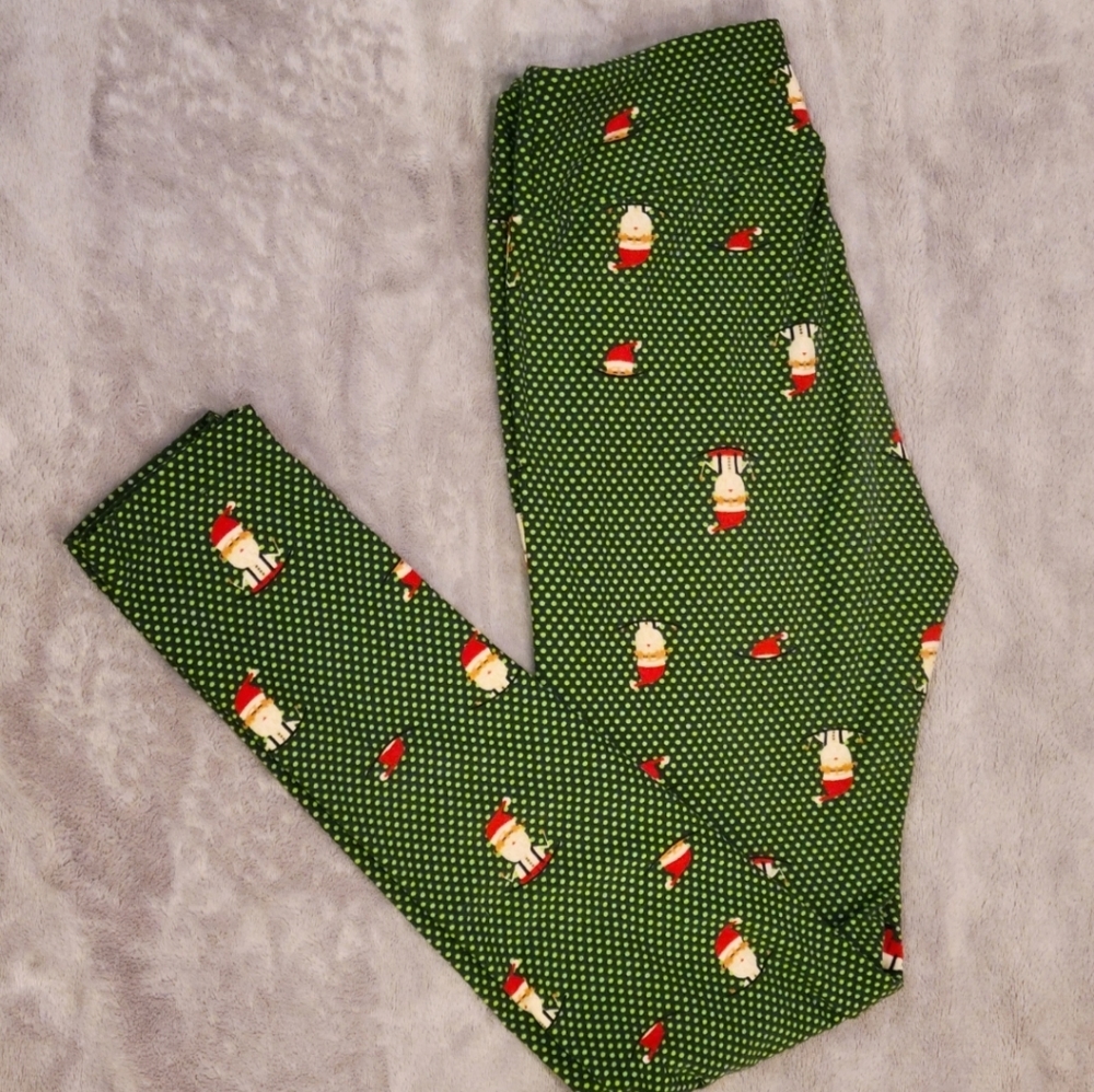 LuLaRoe OS Christmas Santa Leggings